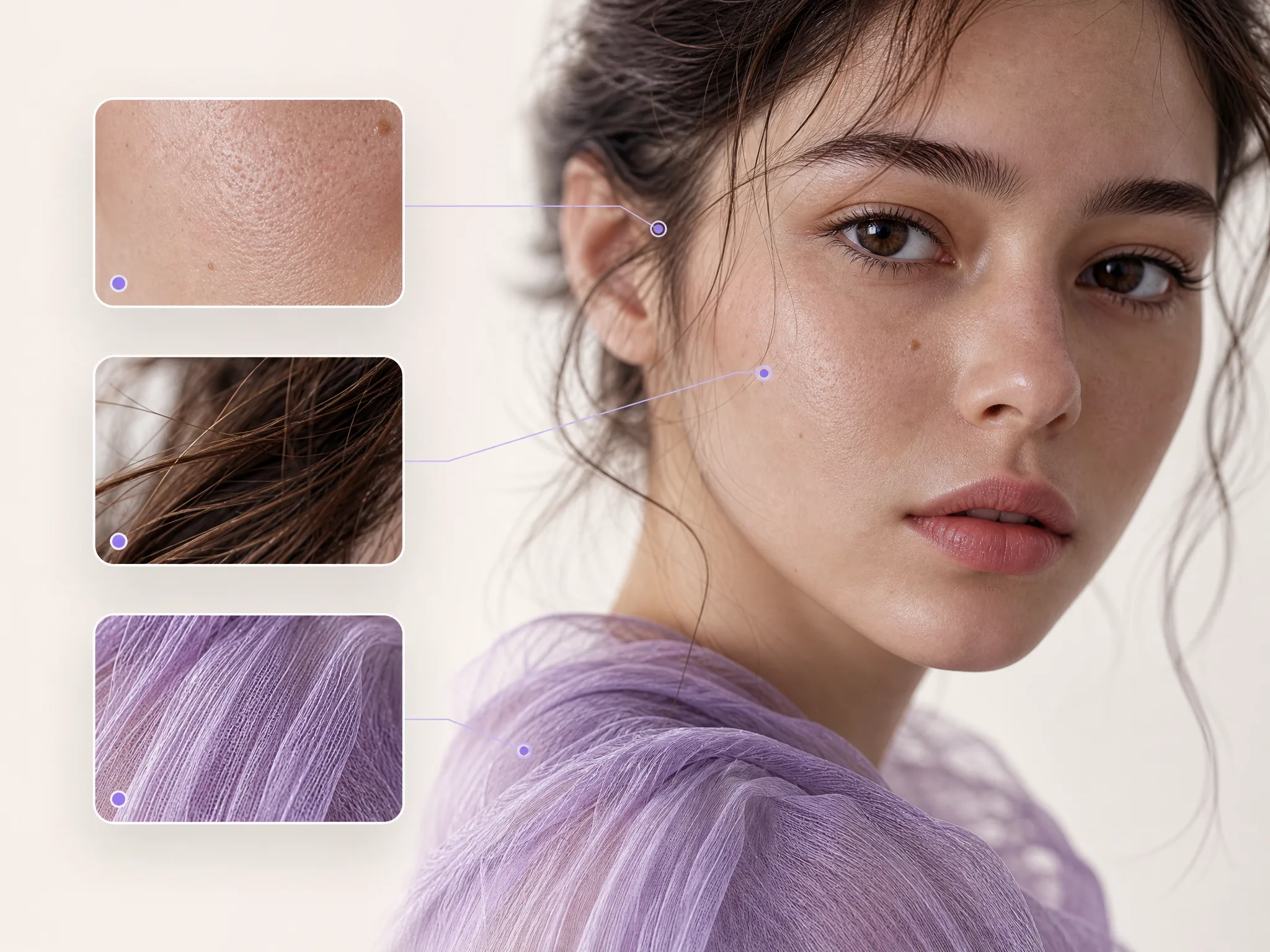 Fine detail and small-type still — authentic details job family · showcase on Qwen Image X